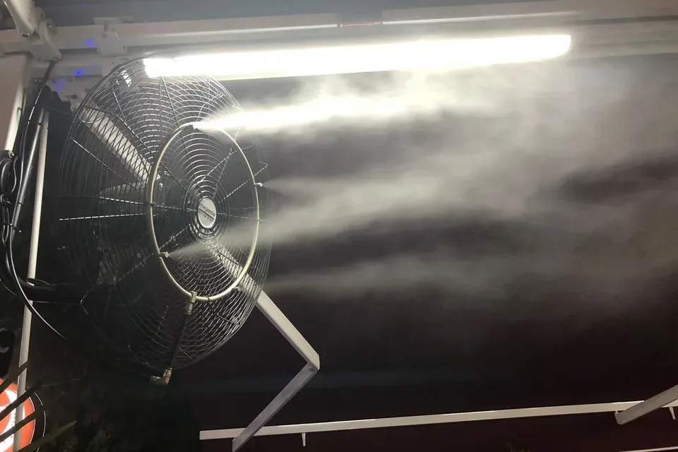 Açık alan soğutma sistemi yüksek basınçlı sisleme uygulaması