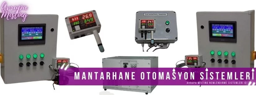 Mantarhane nem ve iklim otomasyon paneli seçenekleri
